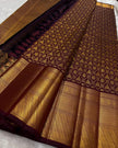 Wine Purple Woven Silk Saree with Rich Gold Zari Border