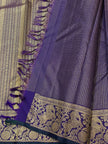 Royal Purple Banarasi Silk Saree with Antique Gold Zari
