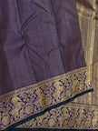 Royal Purple Banarasi Silk Saree with Antique Gold Zari