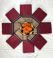 Maroon Silk Saree with Antique Gold Zari Border