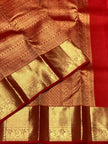 Elegant Red & Gold Zari Woven Silk Saree