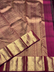Elegant Wine & Gold Zari Woven Silk Saree