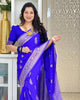 Bhavika – Banarasi Soft Silk Saree in Royal Blue