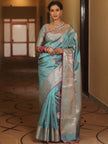 Vijayalakshmi - Kanjivaram Silk Saree with Gold Paisley Zari Border