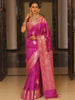 Vijayalakshmi - Pink Kanjivaram Silk Saree with Gold Paisley Zari Border