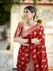 Jamsa Red Banarasi Silk Saree