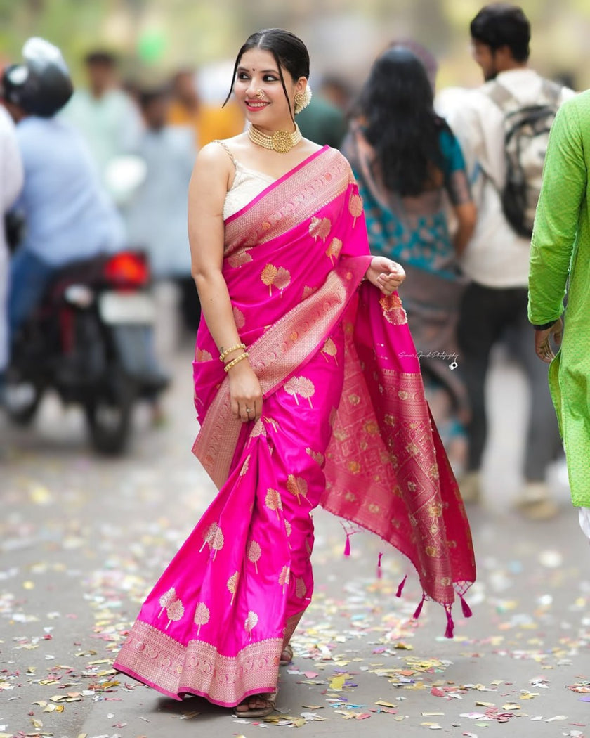 Pattu – Banarasi Soft Silk Saree in Refined Minimal Weave