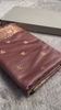 Dusty Rose Banarasi Silk Saree with Golden Zari Buttas & Elegant Border