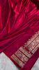 Maroon Banarasi Silk Saree with Golden Zari Buttas & Traditional Border