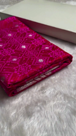 Magenta Banarasi Silk Saree with Silver Zari Geometric Weaving & Traditional Border