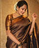 Valmika Black Soft Kanjivaram Silk Drape with Unique Blouse Piece