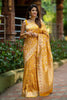Prachi - Yellow Soft Silk Saree with Jacquard Weaving
